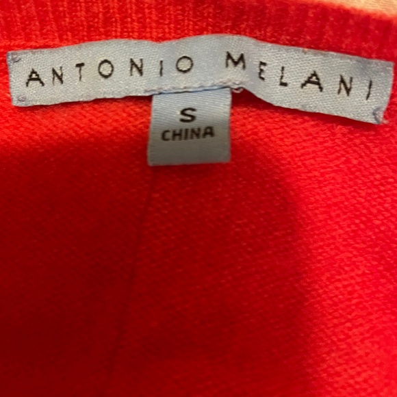 Antonio Melani Carolina Cashmere Coral Peplum Sweater - Picture 4 of 5